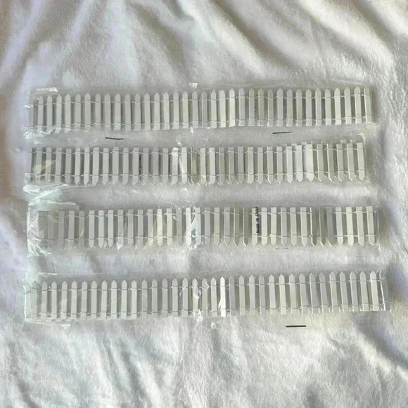 Miniature Fairy Garden  Fence, 4 Pack Mini Wood Picket Fence for DIY Dollhouse - Picture 5 of 6